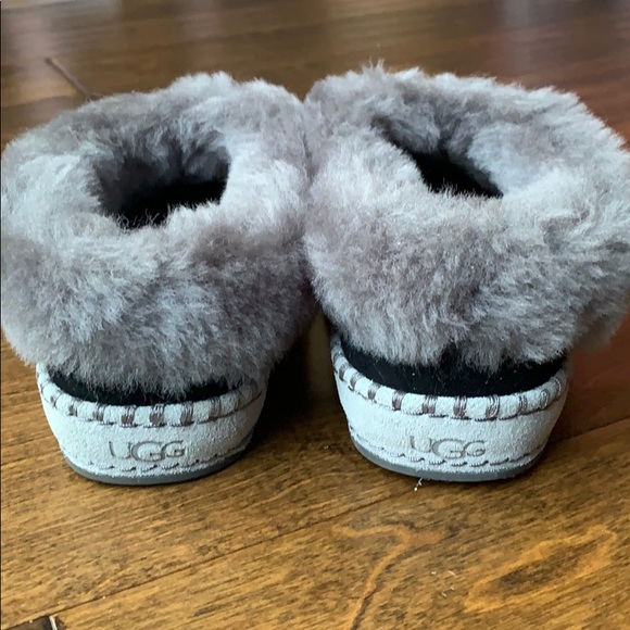 UGG NIB Black Wrin Slipper Moccasins - Picture 4 of 10